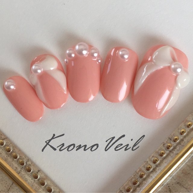 031 3dリボンブライダルネイル ハンドメイドマーケット Minne