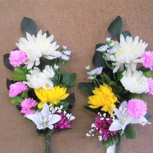 お墓用仏花 造花 1対 2本 ハンドメイドマーケット Minne お墓用仏花 造花 1対 2本 ハンドメイドマーケット Minne