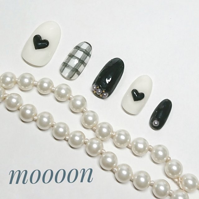 白 黒の量産型ネイルチップ チェック ハンドメイドマーケット Minne 白 黒の量産型ネイルチップ チェック ハンドメイドマーケット Minne