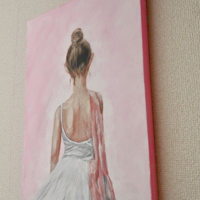 Ballerina B バレリーナ アクリル絵画 キャンバス 抽象画 アートパネル バレエ ピンク インテリア ハンドメイドマーケット Minne Ballerina B バレリーナ アクリル絵画 キャンバス 抽象画 アートパネル バレエ ピンク インテリア ハンドメイドマーケット Minne