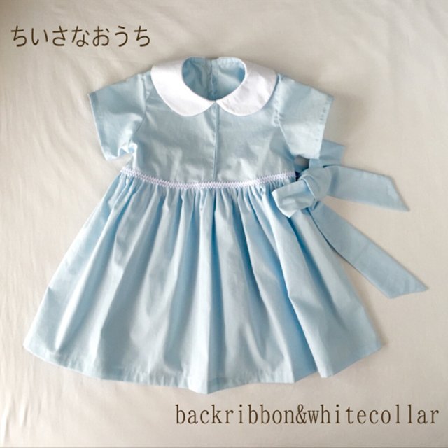 白襟 バックリボン水色ワンピース Size90 100 Minne 日本最大級のハンドメイド 手作り通販サイト 白襟 バックリボン水色ワンピース Size90 100 Minne 日本最大級のハンドメイド 手作り通販サイト