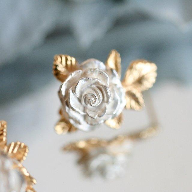 K18 白薔薇 ピアス ピアス(両耳用) | actsofgratitude.org