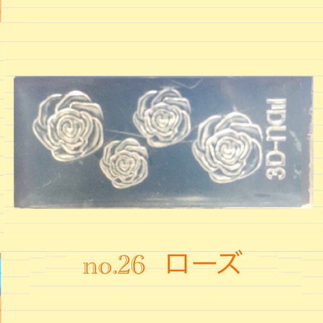 No 26 シリコンモールド ローズ 薔薇 レジン型 ネイルアート シリコン型 ハンドメイドマーケット Minne