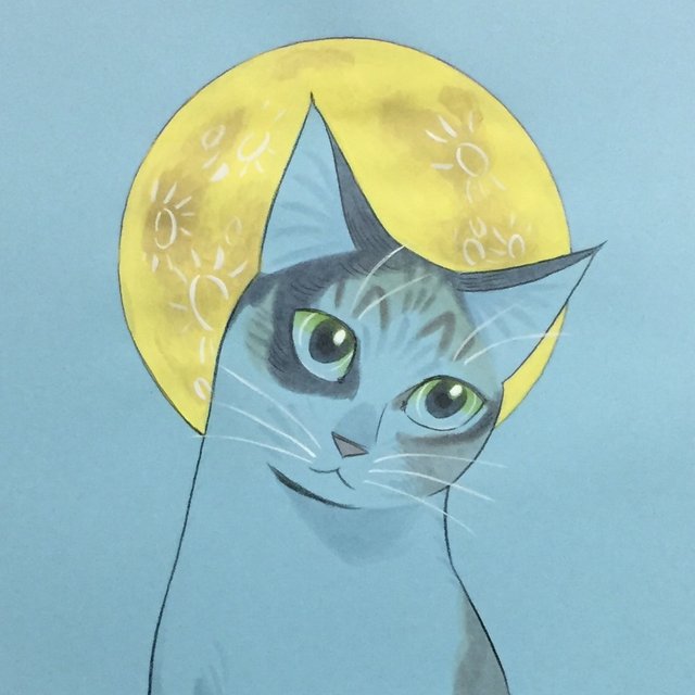 原画 31 満月に三毛猫のイラスト 絵 絵画 アート 手描き ハンドメイドマーケット Minne 原画 31 満月に三毛猫のイラスト 絵 絵画 アート 手描き ハンドメイドマーケット Minne