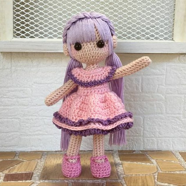 ラベンダー色の髪の女の子 あみぐるみ着せ替え人形 M23 ハンドメイドマーケット Minne ラベンダー色の髪の女の子 あみぐるみ着せ替え人形 M23 ハンドメイドマーケット Minne