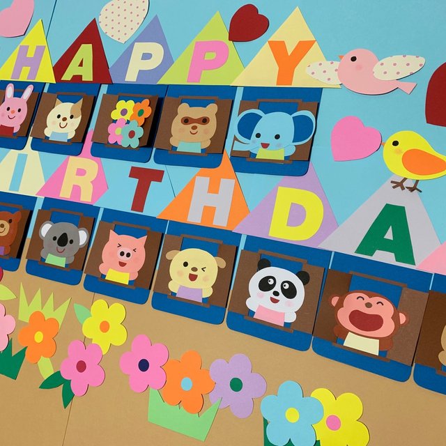 誕生日壁面 動物たちのおうち ハンドメイドマーケット Minne 誕生日壁面 動物たちのおうち ハンドメイドマーケット Minne