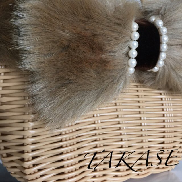ファーリボンのかごバッグ Minne 日本最大級のハンドメイド 手作り通販サイト ファーリボンのかごバッグ Minne 日本最大級のハンドメイド 手作り通販サイト