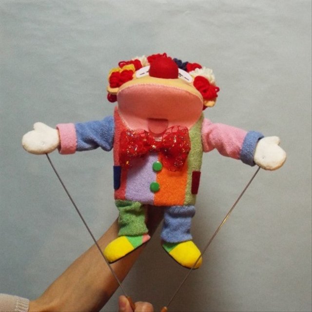 パペット 口パク人形ピエロ Minne 日本最大級のハンドメイド 手作り通販サイト