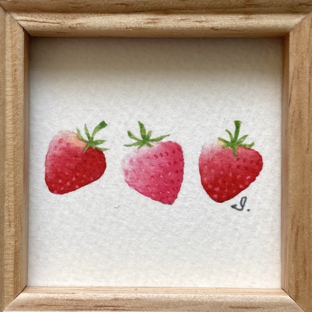 透明水彩画 苺 イラストミニ額 プチギフト いちご イチゴ バレンタイン バレンタインギフト Minne 日本最大級のハンドメイド 手作り通販サイト 透明水彩画 苺 イラストミニ額 プチギフト いちご イチゴ バレンタイン バレンタインギフト Minne 日本最大級のハンドメイド 手作り通販サイト