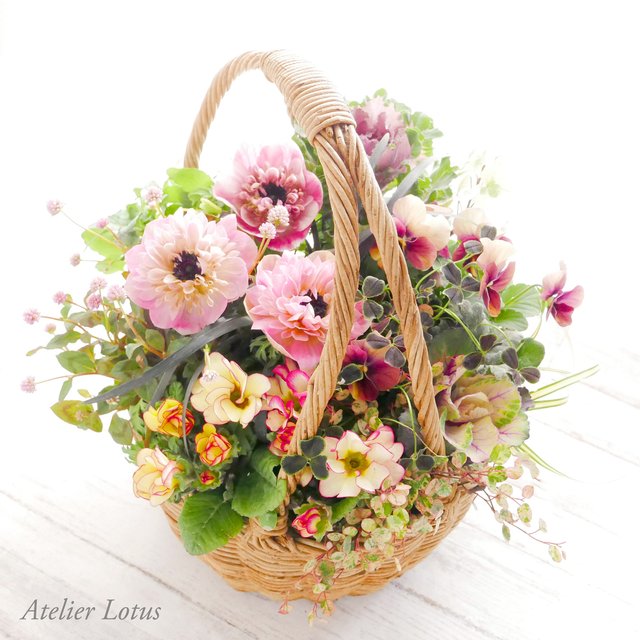 アネモネ アンアリスと季節のお花の寄せ植え ハンドメイドマーケット Minne アネモネ アンアリスと季節のお花の寄せ植え ハンドメイドマーケット Minne