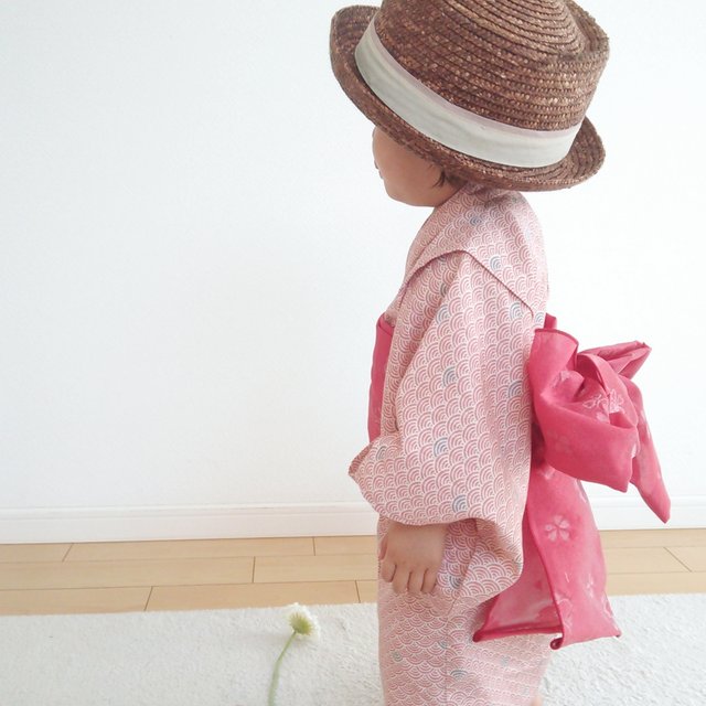 子ども浴衣 65 80 女の子 長袖 ピンク 青海波模様 ハンドメイドマーケット Minne 子ども浴衣 65 80 女の子 長袖 ピンク 青海波模様 ハンドメイドマーケット Minne