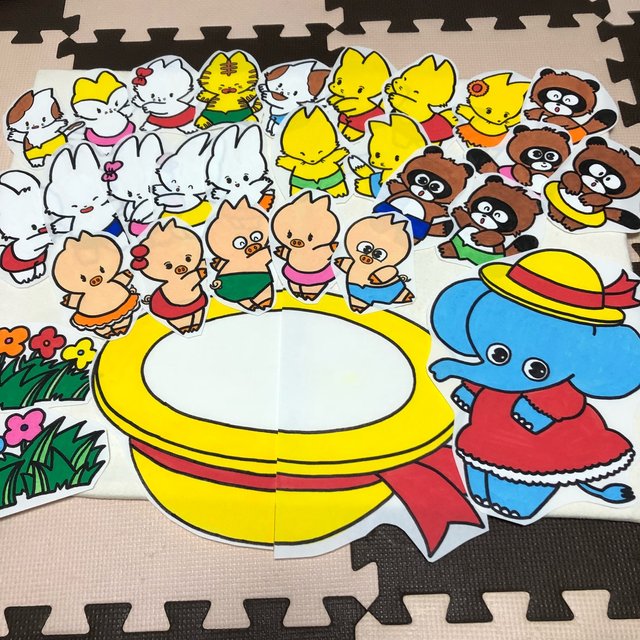ぞうさんの帽子 パネルシアター ぞうさんのぼうし ハンドメイドマーケット Minne ぞうさんの帽子 パネルシアター ぞうさんのぼうし ハンドメイドマーケット Minne