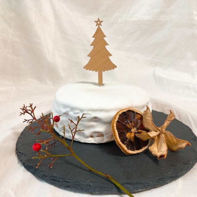 クリスマス ケーキトッパー ３つセット ツリー Noel 雪の結晶 ハンドメイドマーケット Minne