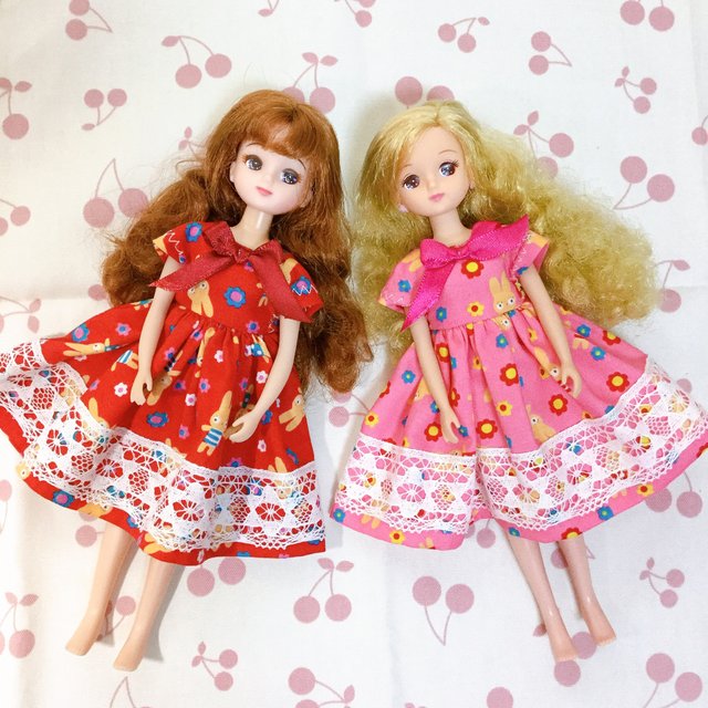 リカちゃんワンピース 双子コーデ ハンドメイドマーケット Minne リカちゃんワンピース 双子コーデ ハンドメイドマーケット Minne