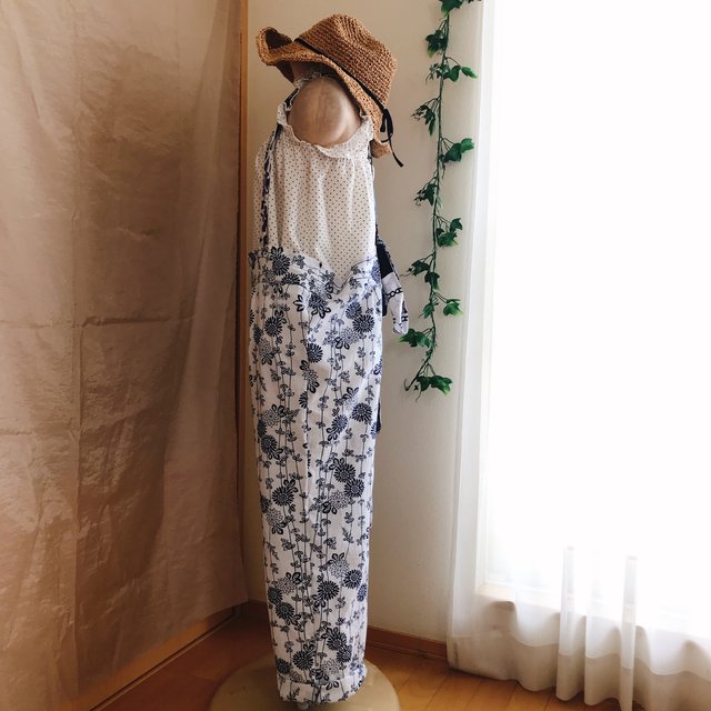 正規通販 藍大島紬のサロペット 着物リメイク - その他 - zir.clinic