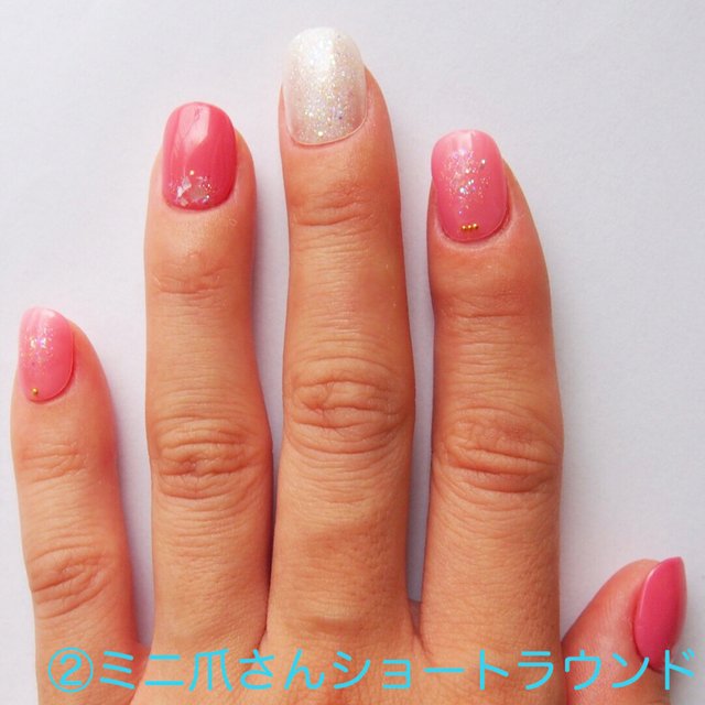 ネイルチップ ミニ爪さんショートラウンド ハンドメイドマーケット Minne ネイルチップ ミニ爪さんショートラウンド ハンドメイドマーケット Minne