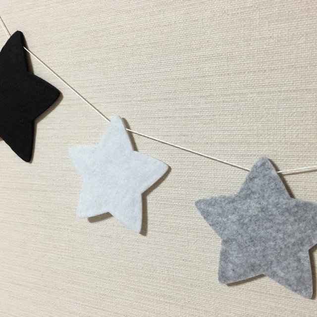 フェルト 星のガーランド 大 ハンドメイドマーケット Minne フェルト 星のガーランド 大 ハンドメイドマーケット Minne