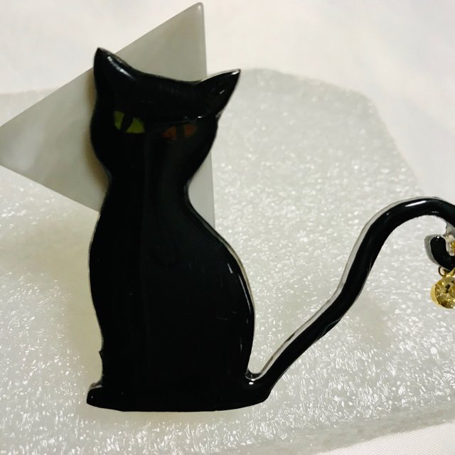 尻尾の長い黒猫 ポニーフック ハンドメイドマーケット Minne 尻尾の長い黒猫 ポニーフック ハンドメイドマーケット Minne