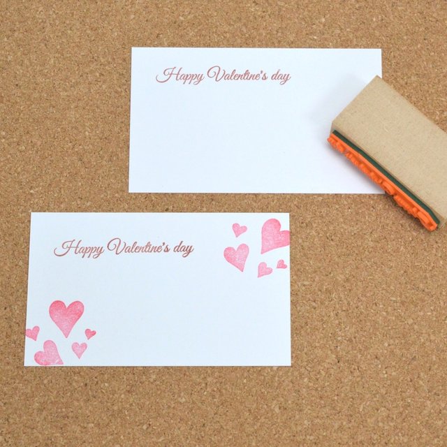 英字はんこ バレンタイン Happy Valentine S Day 筆記体スタンプ ハンドメイドマーケット Minne