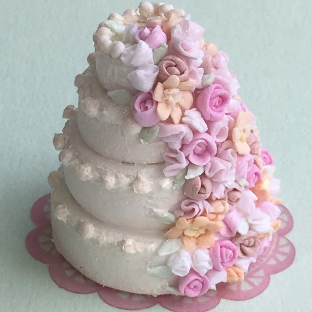 ミニチュア 花のデコレーションケーキ ハンドメイドマーケット Minne