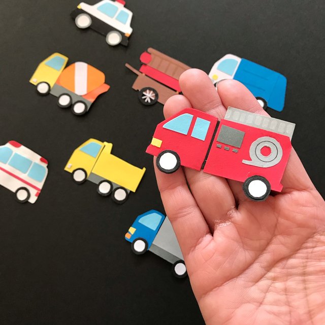 働く車 画用紙クラフト Minne 日本最大級のハンドメイド 手作り通販サイト 働く車 画用紙クラフト Minne 日本最大級のハンドメイド 手作り通販サイト
