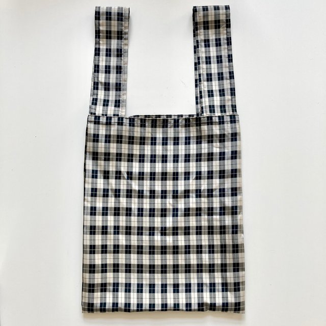 シンプル シックで気分あがる エコバック黒白チェック柄 M ハンドメイドマーケット Minne シンプル シックで気分あがる エコバック黒白チェック柄 M ハンドメイドマーケット Minne