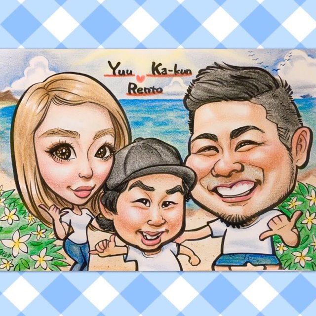 家族みんなで 似顔絵 思い出の場所背景に ゚ ハンドメイドマーケット Minne 家族みんなで 似顔絵 思い出の場所背景に ゚ ハンドメイドマーケット Minne