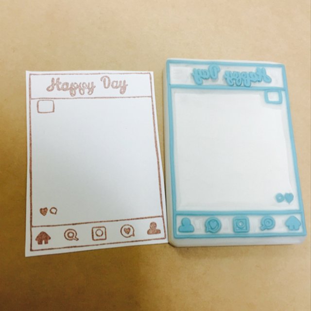 Instagram風フレーム 消しゴムはんこ Minne 日本最大級のハンドメイド 手作り通販サイト