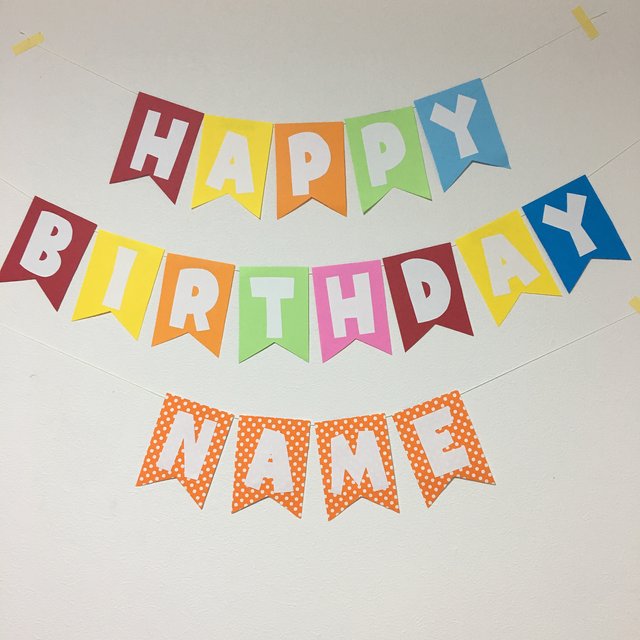 誕生日ガーランド カラフルポップ 壁面飾り ハンドメイドマーケット Minne 誕生日ガーランド カラフルポップ 壁面飾り ハンドメイドマーケット Minne