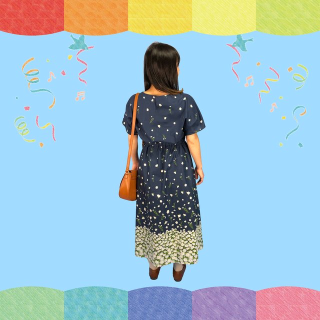 うららかな毎日ワンピース ネイビー ネモフィラ ハンドメイドマーケット Minne うららかな毎日ワンピース ネイビー ネモフィラ ハンドメイドマーケット Minne
