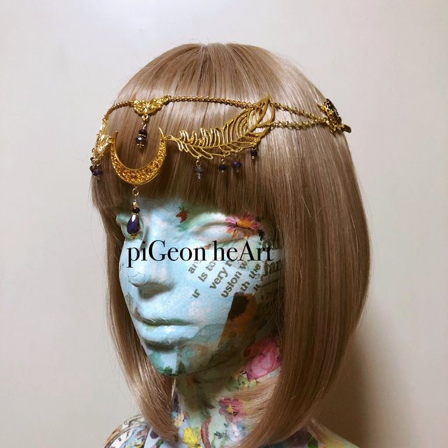 バックカチューシャ Angel 聖なる翼と聖なる月a 大天使の髪飾り ガブリエル ハンドメイドマーケット Minne バックカチューシャ Angel 聖なる翼と聖なる月a 大天使の髪飾り ガブリエル ハンドメイドマーケット Minne