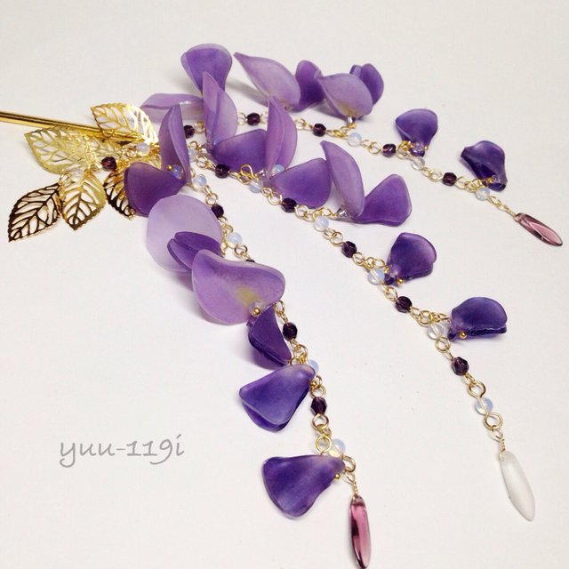 藤の花の簪 Minne 日本最大級のハンドメイド 手作り通販サイト 藤の花の簪 Minne 日本最大級のハンドメイド 手作り通販サイト