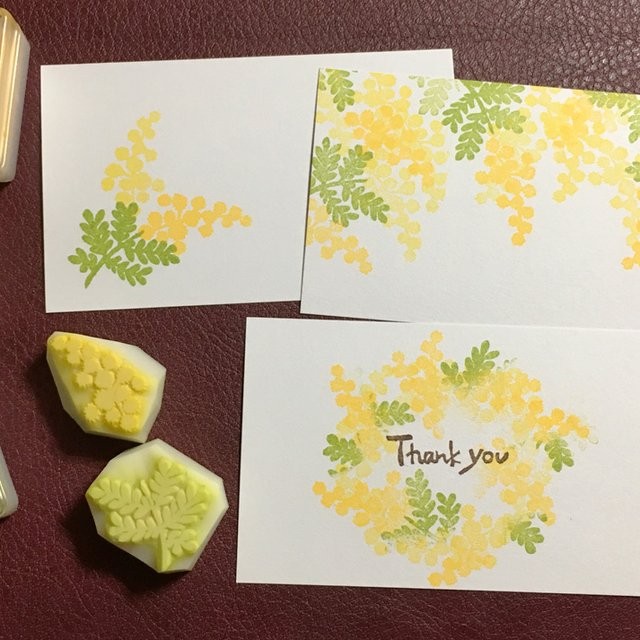 ミモザの花 葉っぱの消しゴムはんこセット 持ち手つき 押し方見本カード 説明つき Minne 日本最大級のハンドメイド 手作り通販サイト ミモザの花 葉っぱの消しゴムはんこセット 持ち手つき 押し方見本カード 説明つき Minne 日本最大級のハンドメイド 手作り通販サイト