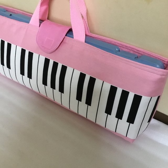 可愛いピアニカケース Yamaha32用 ピアノ鍵盤柄ピンク ハンドメイドマーケット Minne
