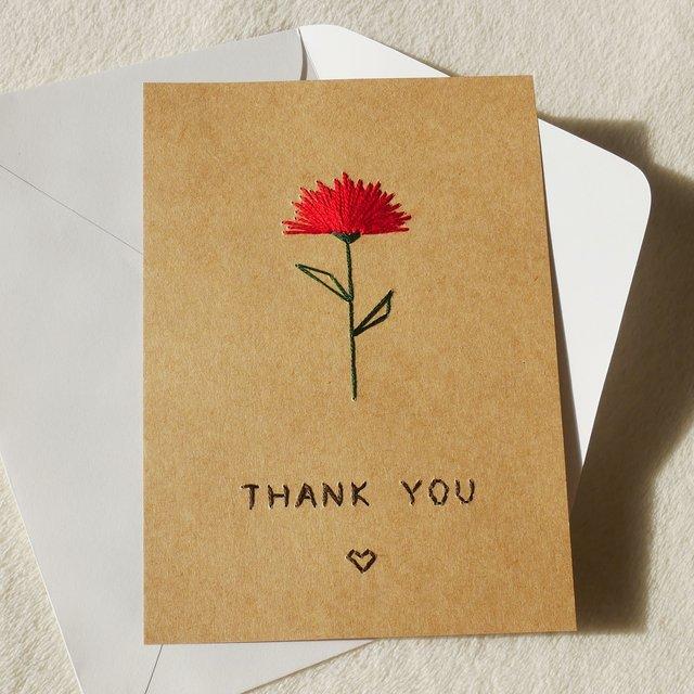 紙刺繍 カード 母の日 父の日 カーネーション Thank You Kraft Minne 日本最大級のハンドメイド 手作り 通販サイト 紙刺繍 カード 母の日 父の日 カーネーション Thank You Kraft Minne 日本最大級のハンドメイド 手作り 通販サイト
