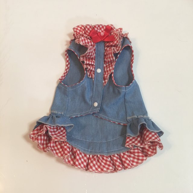 犬服オーダー Newバラデニムフリルワンピース ハンドメイドマーケット Minne 犬服オーダー Newバラデニムフリルワンピース ハンドメイドマーケット Minne