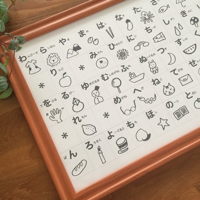 あいうえお表 モノクロ ハンドメイドマーケット Minne あいうえお表 モノクロ ハンドメイドマーケット Minne