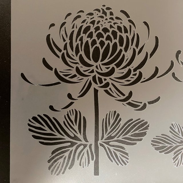 菊の花 花イラスト No548 ステンシルシート 型紙図案 Minne 日本最大級のハンドメイド 手作り通販サイト
