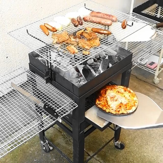 ピザ窯付きバーベキュー炉 ハンドメイドマーケット Minne ピザ窯付きバーベキュー炉 ハンドメイドマーケット Minne