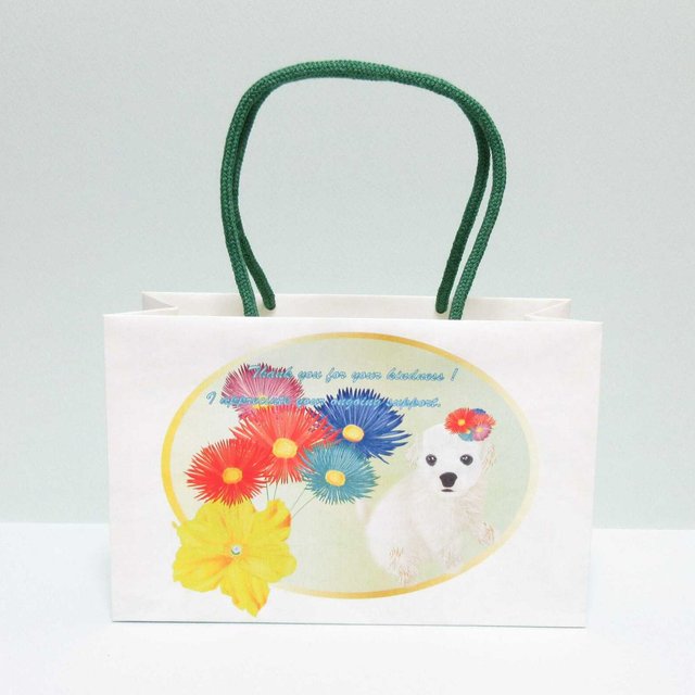 ギフト紙袋sp アスターとかわいい子犬 ハンドメイドマーケット Minne ギフト紙袋sp アスターとかわいい子犬 ハンドメイドマーケット Minne
