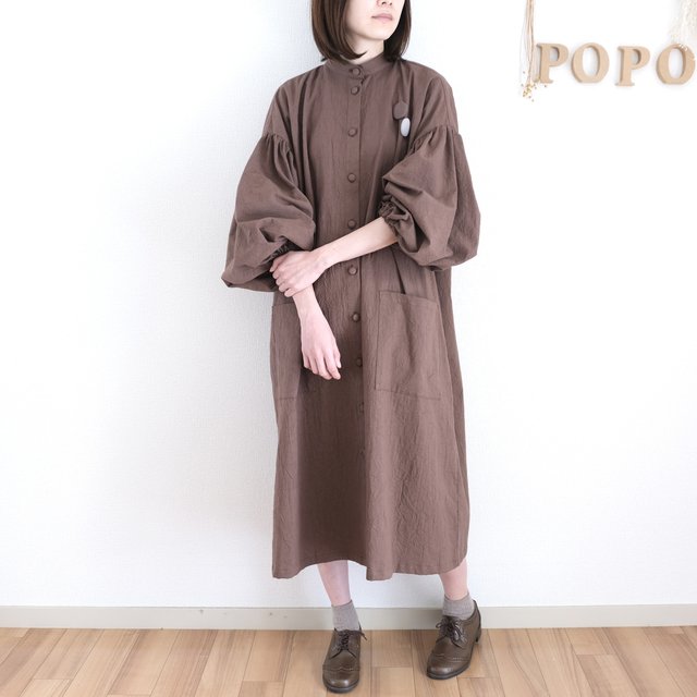 ボリュームスリーブワンピース しわ加工 ハンドメイドマーケット Minne ボリュームスリーブワンピース しわ加工 ハンドメイドマーケット Minne