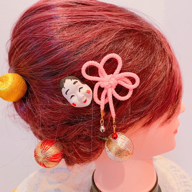 おかめ 江戸うちリボン タッセル お祭り髪飾り 成人式 花火 ヘッドドレス ハンドメイドマーケット Minne おかめ 江戸うちリボン タッセル お祭り髪飾り 成人式 花火 ヘッドドレス ハンドメイドマーケット Minne