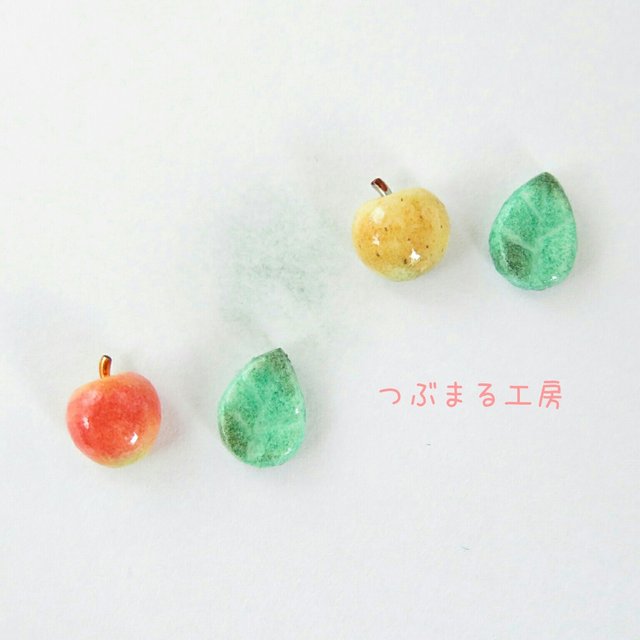 葉っぱと一緒のピアス りんご 梨 ハンドメイドマーケット Minne 葉っぱと一緒のピアス りんご 梨 ハンドメイドマーケット Minne