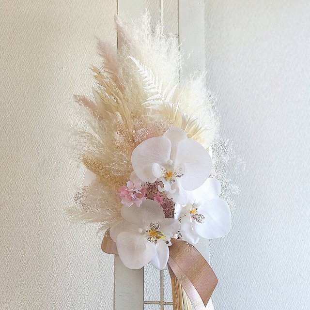 ほんのり桜色 胡蝶蘭の和のブーケ ハンドメイドマーケット Minne ほんのり桜色 胡蝶蘭の和のブーケ ハンドメイドマーケット Minne