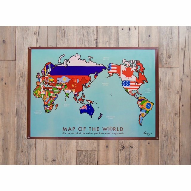 世界地図 ポスター 国旗 A1 Minne 日本最大級のハンドメイド 手作り通販サイト
