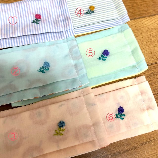 受注製作 ワンポイント刺繍入りプリーツマスク ハンドメイドマーケット Minne 受注製作 ワンポイント刺繍入りプリーツマスク ハンドメイドマーケット Minne