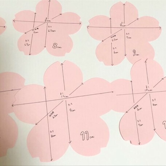 壁面に ８ｃｍ 桜の花びらコメントメッカードセット 桜の花びらフレーク付き コメカ メッセージカード 21枚セット ハンドメイドマーケット Minne