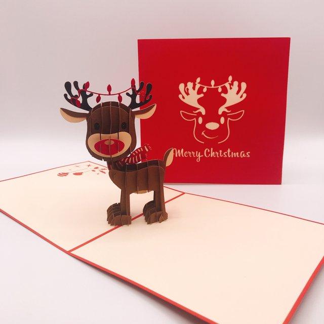 在庫処分】 世界に1つだけのクリスマスハンドメイドメッセージカード トナカイ - 文房具 - www.smithsfalls.ca
