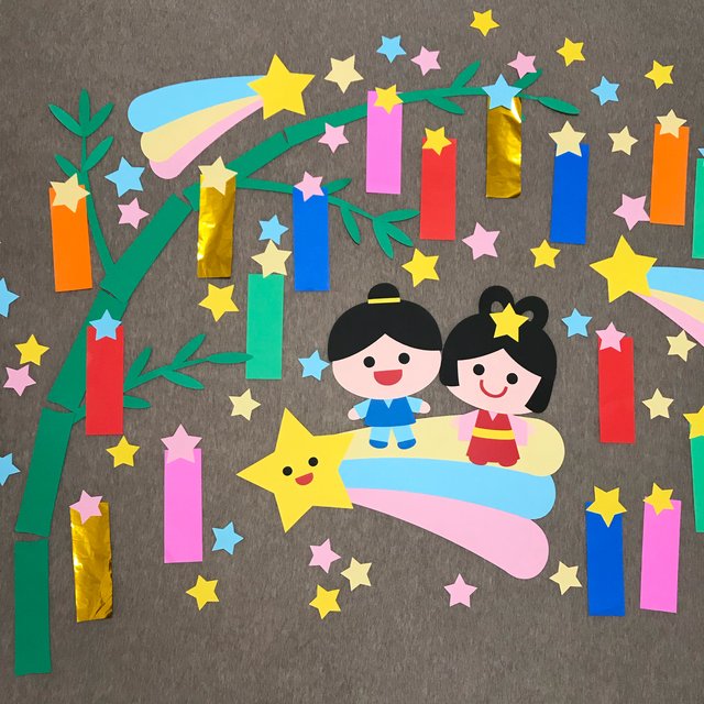 7月 壁面飾り 七夕 織姫と彦星 保育 壁面製作 ハンドメイドマーケット Minne 7月 壁面飾り 七夕 織姫と彦星 保育 壁面製作 ハンドメイドマーケット Minne