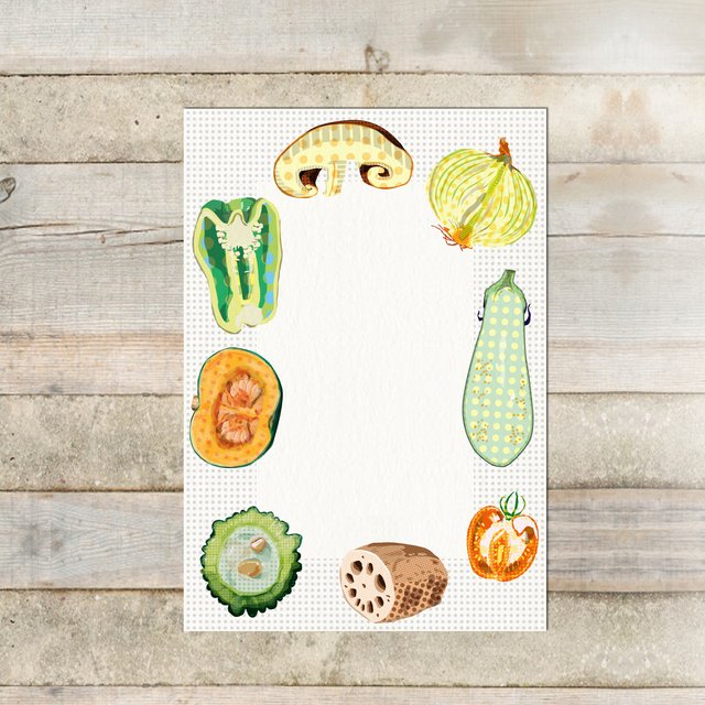 野菜の断面レターセット ハンドメイドマーケット Minne 野菜の断面レターセット ハンドメイドマーケット Minne